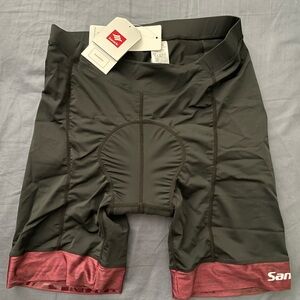 Black and Red Men's Cycling Shorts